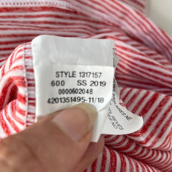 Under Armour Funnel Neck Womens Top Size XS Athleisure Stripe Pullover Cold Gear - Picture 10 of 13